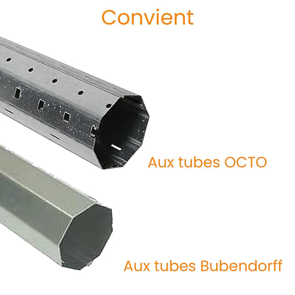 Zurfluh-Feller Volet Roulant<4 Attaches de Tablier, Octoclick, Ep. 8 à 15 mm, Tube OCTO, Verrou pour Volet Roulant