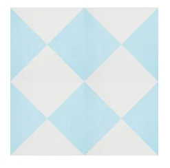 Pegane 4 Carreaux de ciment véritable 0,16m2 / Carreaux de ciment artisanaux pour sol et mur coloris Bleu - l.20 x L.20cm- Mosaïque Pour Pièce À Vivre|Mosaïque Pour Salle De Bains