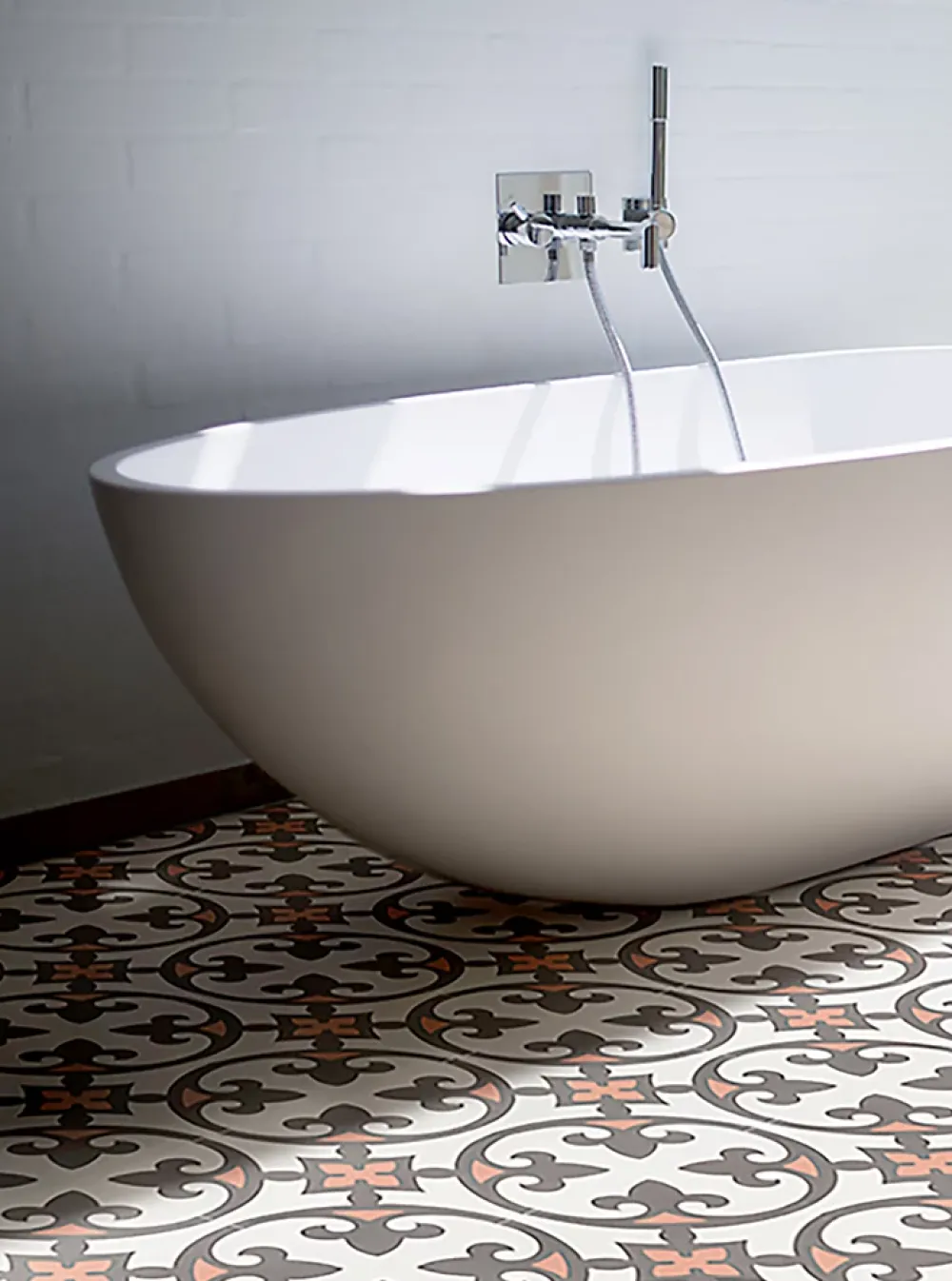 Pegane 4 Carreaux de ciment véritable 0,16m2 / Carreaux de ciment artisanaux Multicolore pour sol et mur - l.20 x L.20 cm- Mosaïque Pour Pièce À Vivre