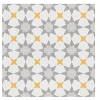 Pegane Mosaïque Pour Douche<4 Carreaux de ciment véritable 0,16m2 / Carreaux de ciment artisanaux pour sol et mur Multicolore - l.20 x L.20 cm