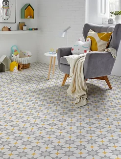 Pegane Mosaïque Pour Douche<4 Carreaux de ciment véritable 0,16m2 / Carreaux de ciment artisanaux pour sol et mur Multicolore - l.20 x L.20 cm