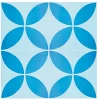 Pegane Mosaïque Pour Salle De Bains<4 Carreaux de ciment véritable 0,16m2/ Carreaux de ciment artisanaux coloris Bleu pour sol et mur - l.20 x L.20cm