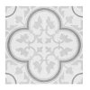 Pegane Mosaïque Pour Douche<4 Carreaux de ciment véritable 0,16m2 / Carreaux de ciment artisanaux pour sol et mur coloris Gris - l.20 x L.20cm
