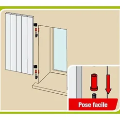 Afbat 2 convertisseurs de gonds Ø14 mm en Ø16 mm- Accesoire Pour Volet