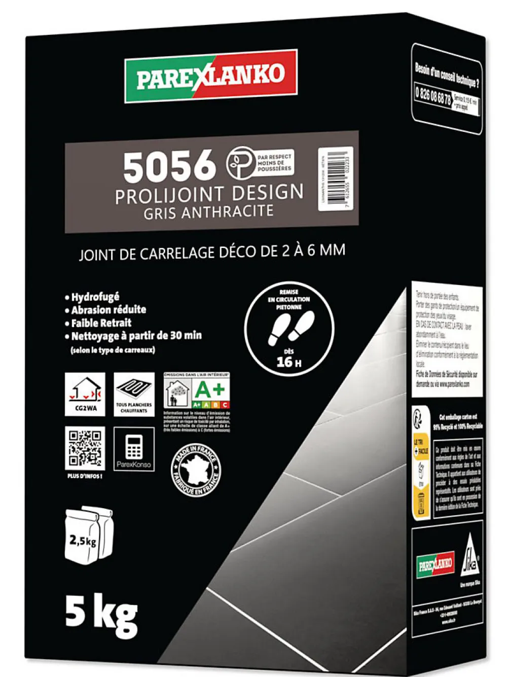 Parexlanko 5056 design anthracite 5kg- Joint Carrelage Sol