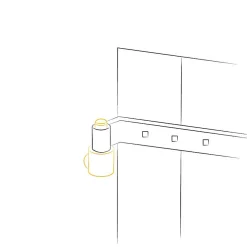 Tirard Volet Battant<2 Gonds à Scellement Chimique, Noir, Longueur 90 mm, Diamètre 14, Acier, pour Volet Battant
