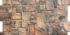 Ikhemalarka Panneau Mural Décoratif<4 m² 10 panneaux PVC 3D effet pierre muraux & de plafond, revêtement imitation carrelage Natur Stone