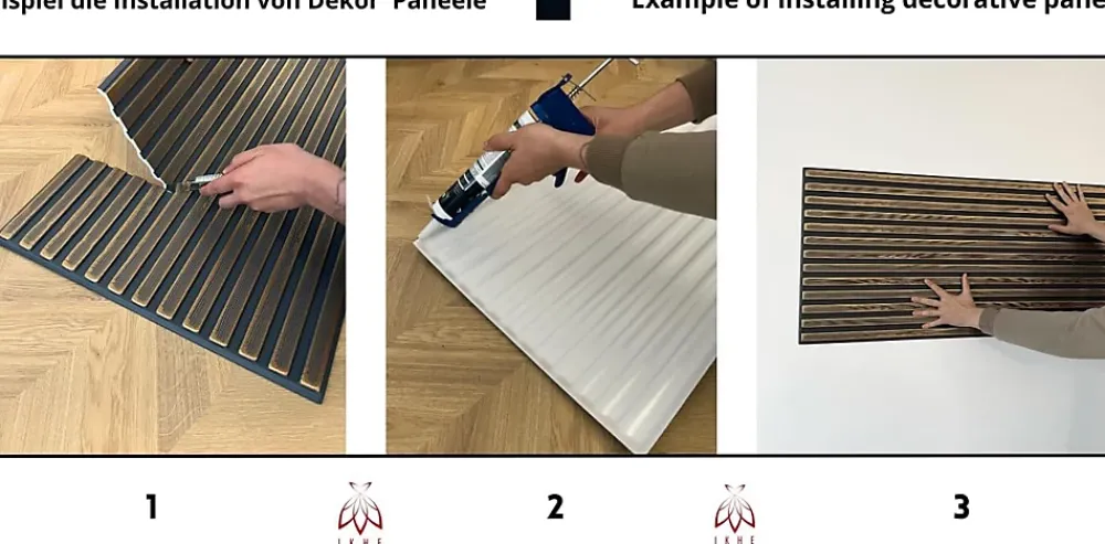 Ikhemalarka Panneau Mural Décoratif<6 m2 12 pièces Panneaux muraux de plafond en polystyrène Effet lamelle Décor Imitation Lamelle Revêtement léger XL Slats Gold