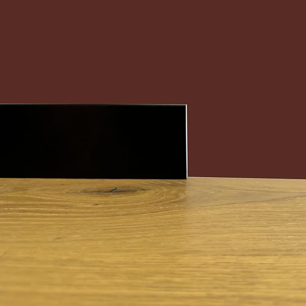 Eternal Parquet Plinthe Bois|Plinthe Bois<100 ml de plinthe carrée en fibre de bois compacte 80 x 15 noir (noir total)