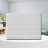 Ikhemalarka 40 pièces 2,6m2 Panneaux de 3D Carreaux en plastique autocollants Revêtement mural imperméable Carreaux- Panneau Mural Décoratif