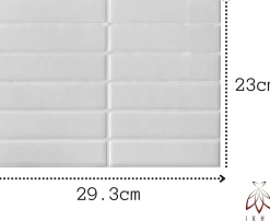 Ikhemalarka 40 pièces 2,6m2 Panneaux de 3D Carreaux en plastique autocollants Revêtement mural imperméable Carreaux- Panneau Mural Décoratif