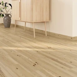 GoodHome Plinthe Pour Carrelage Sol<4 Plinthes carrelage effet bois brut mat L.60 x l.7 cm x ép.8 mm, Basilio
