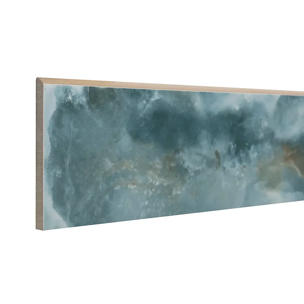 Plinthe Pour Carrelage Sol<4 Plinthes carrelage intérieur effet marbre bleu poli L.60 x l.10,5 cm x Ép.10,5 mm, Iceland navy