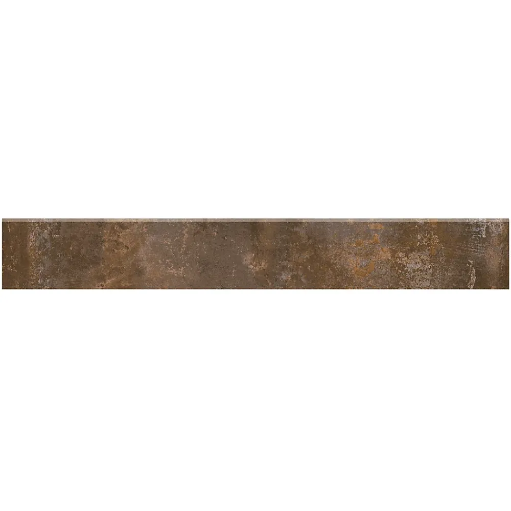 Plinthe Pour Carrelage Sol<5 Plinthes en grès cérame émaillé effet béton cuivré mat L.60 x l.7 cm x ép.8 mm, Malt