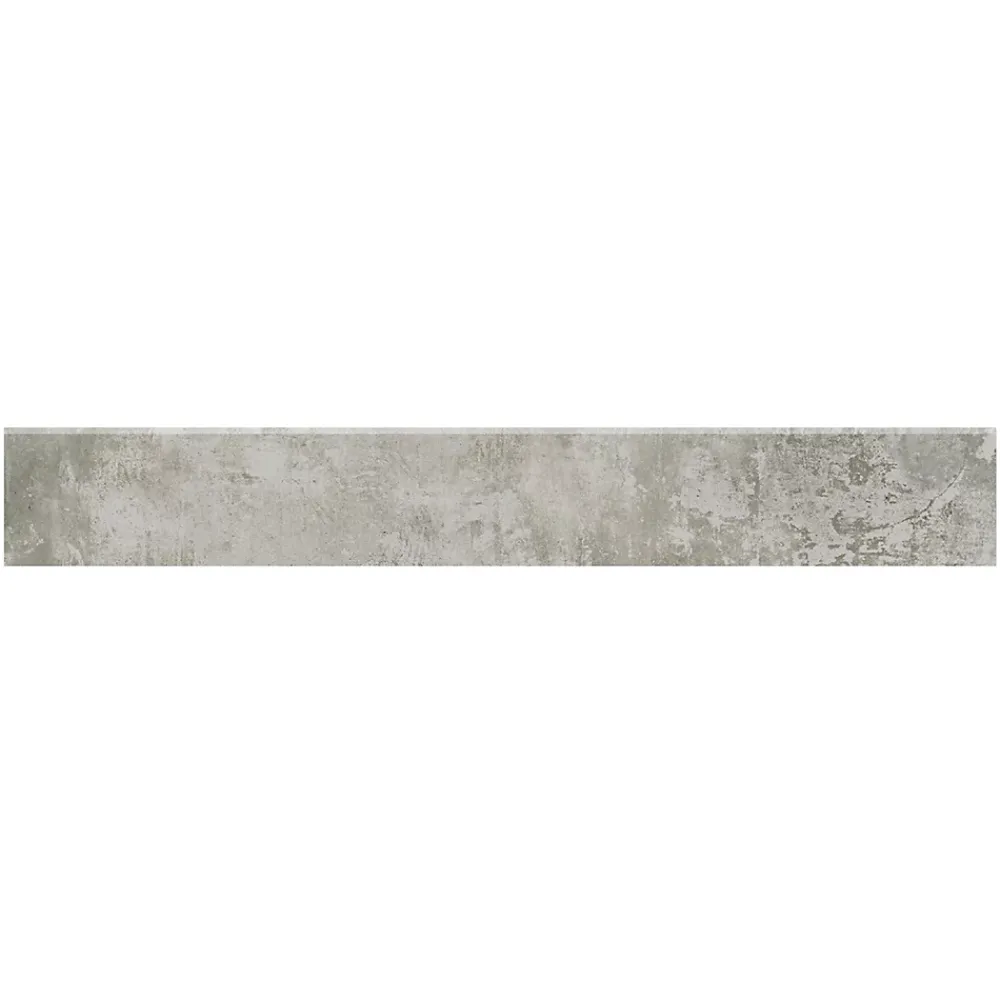 Plinthe Pour Carrelage Sol<5 Plinthes en grès cérame émaillé effet béton gris mat L.60 x l.7 cm x ép.8 mm, Malt