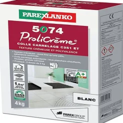 Parexlanko 5074 prolicrem 4kg gris- Colle Carrelage Sol