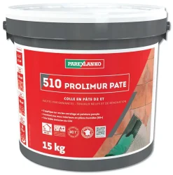 Parexlanko Colle Carrelage Mural<510 prolimur pate seau de 15 kg
