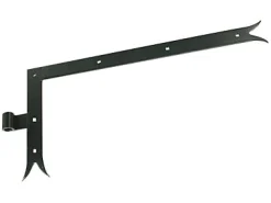 Afbat Volet Battant<2 équerres queue de carpe acier noir 250 x 300 mm