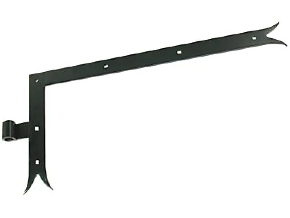 Afbat Volet Battant<2 équerres queue de carpe acier noir 250 x 300 mm