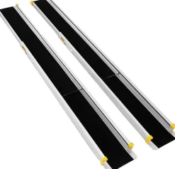 Giantex Barre De Seuil|Barre De Seuil<2 Rampes de Chargement de Voiture Non glissantes en Aluminium Rampes de Fauteuil Roulant Portatives Telescopiques Antiderapante
