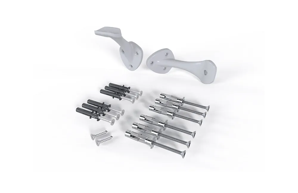 Alumin'home 2 supports de fixation pour main courante- Accessoire D'Escalier