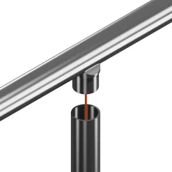 MySystem 2 x Adaptateur pour tube diam. 42,4 à coller sur tube diam. 42,4 x 2 mm - Inox 304- Accessoire D'Escalier
