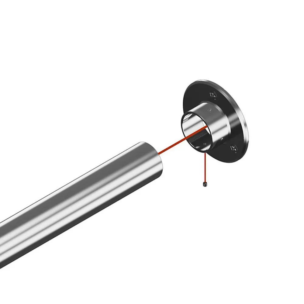 MySystem Accessoire D'Escalier<2 x Embase murale pour tube diam. 42,4 mm - Inox 316