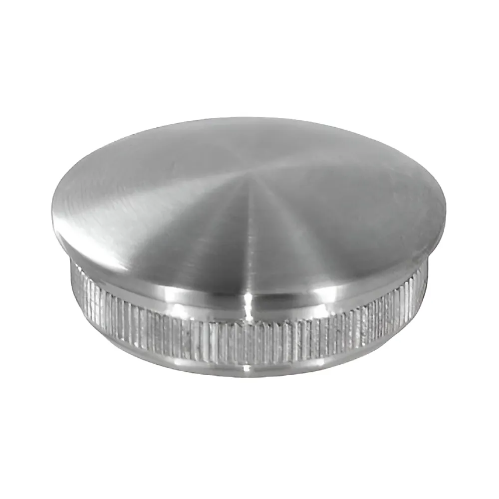 MySystem 2 x Embout arrondi à frapper pour tube diam. 42,4 x 2 mm - Inox 316- Accessoire D'Escalier