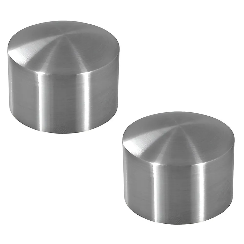 MySystem 2 x Embout arrondi pour main courante bois diam. 42,4 - Inox 304- Accessoire D'Escalier
