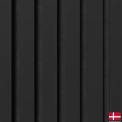 Nordic Acoustics 2 x Panneaux Acoustiques Decoratifs Muraux en Noir Mat 240x32 cm- Panneau Tasseau Bois