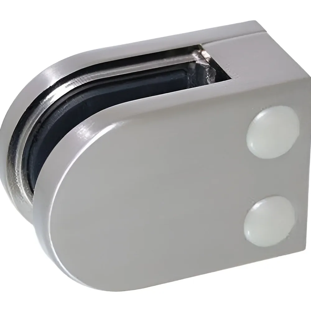 MySystem Garde-Corps, Balustrade<4 x Pince à verre plate modèle 05 - Ep. verre 10,76 mm - Inox 304 brossé GR320