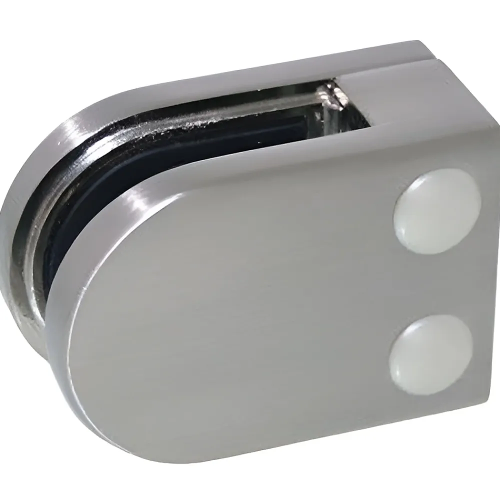 MySystem Garde-Corps, Balustrade<4 x Pince à verre plate modèle 02 - Ep. verre 10 mm - Inox 304 brossé GR320