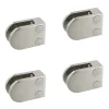 MySystem Garde-Corps, Balustrade<4 x Pince à verre plate modèle 07 - Ep. verre 6 mm - Inox 316 brossé GR320