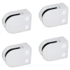 MySystem Garde-Corps, Balustrade<4 x Pince à verre plate modèle 02 - Ep. verre 8 mm - Zamak blanc RAL 9016