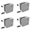 MySystem 4 x Pince à verre plate modèle 21 - Ep. verre 8,76 mm - Inox 304 brossé GR320- Garde-Corps, Balustrade