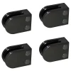 MySystem Garde-Corps, Balustrade<4 x Pince à verre plate modèle 02 - Ep. verre 10 mm - Inox noir anthracite