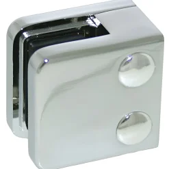 MySystem Garde-Corps, Balustrade<4 x Pince à verre plate modèle 01 - Ep. verre 9,52 mm - Zamak chromé brillant