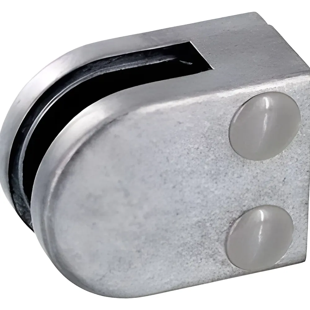 MySystem Garde-Corps, Balustrade<4 x Pince à verre plate modèle 00 - Ep. verre 6 mm - Zamak brut