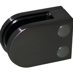 MySystem Garde-Corps, Balustrade<4 x Pince à verre plate modèle 02 - Ep. verre 8,76 mm - Inox noir anthracite