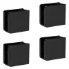 MySystem Garde-Corps, Balustrade<4 x Pince à verre pour tube diam. 42,4 modèle 21 - Ep. verre 8,76 mm - Inox noir anthracite
