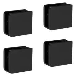 MySystem Garde-Corps, Balustrade<4 x Pince à verre pour tube diam. 42,4 modèle 21 - Ep. verre 8,76 mm - Inox noir anthracite