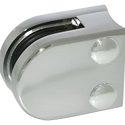 MySystem Garde-Corps, Balustrade<4 x Pince à verre pour tube diam. 42,4 modèle 00 - Ep. verre 8 mm - Zamak chromé brillant