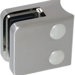 MySystem Garde-Corps, Balustrade<4 x Pince à verre pour tube diam. 42,4 modèle 01 - Ep. verre 8,76 mm - Inox 316 brossé GR320