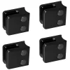 MySystem Garde-Corps, Balustrade<4 x Pince à verre pour tube diam. 42,4 modèle 06 - Ep. verre 11,52 mm - Inox noir anthracite