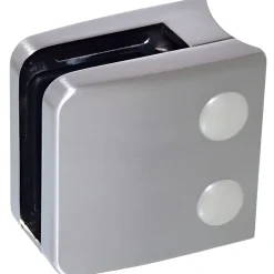 MySystem Garde-Corps, Balustrade<4 x Pince à verre pour tube diam. 42,4 modèle 06 - Ep. verre 11,52 mm - Zamak aspect inox brossé