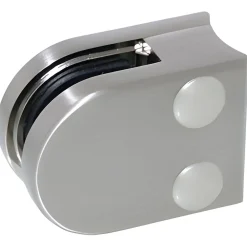 MySystem Garde-Corps, Balustrade<4 x Pince à verre pour tube diam. 42,4 modèle 00 - Ep. verre 8 mm - Inox 304 brossé GR320