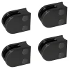 MySystem 4 x Pince à verre pour tube diam. 42,4 modèle 00 - Ep. verre 6 mm - Inox noir anthracite- Garde-Corps, Balustrade