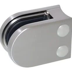 MySystem Garde-Corps, Balustrade<4 x Pince à verre pour tube diam. 42,4 modèle 05 - Ep. verre 12,76 mm - Inox 304 brossé GR320