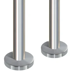 MySystem 2 x Poteau de balustrade Modèle 24 - Tube diam. 42.4 x 2 mm - H 970 mm - Inox 316- Garde-Corps, Balustrade