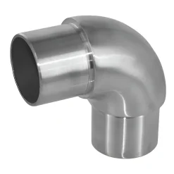 MySystem Accessoire D'Escalier<2 x Raccord 90 degrés arrondi pour tube diam. 42,4 x 2 mm - Inox 304